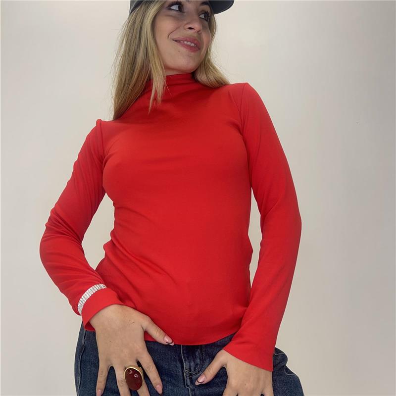 maglia mezzo collo felpata alaska